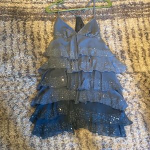 bebe sequined ombré party dress